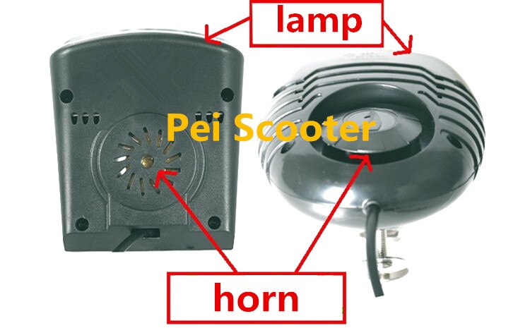 Motorcykel scooter framljus med horn hl -119