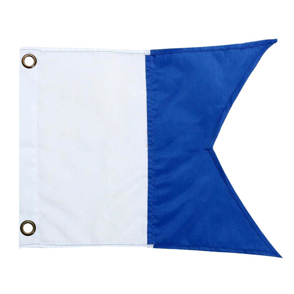 Barco de buceo de poliéster ligero, bandera alfa con arandelas de Metal, accesorios de buceo para natación y agua de 72x60cm