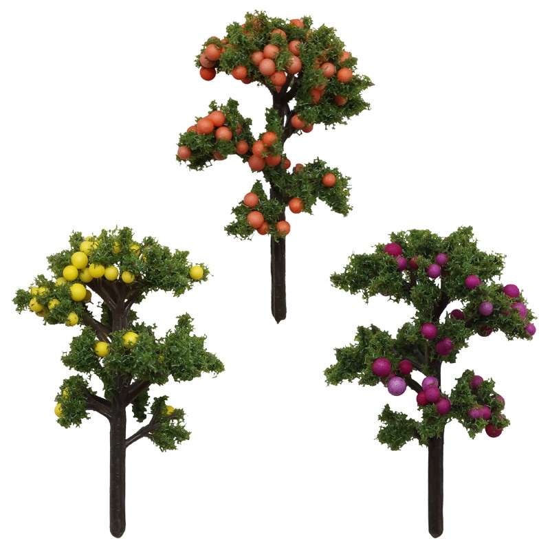 3 stk/sæt kunstig frugt citron æbletræ miniature fe have hjem huse dekoration mini håndværk mikro landskabspleje gør-det-selv indretning