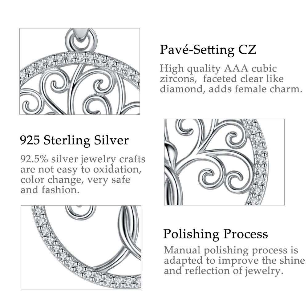 EUDORA Sterling Silver Twisted Rowan Tree Necklace Delicate Solid Silver tree of Pendant with Link Chain or Only Charm CYD450