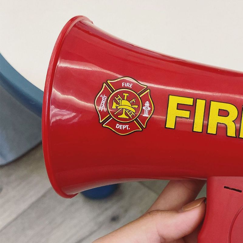 Fire Fighting Megaphone for Kids Pretend Firemen Portable Hand Speaker Toys