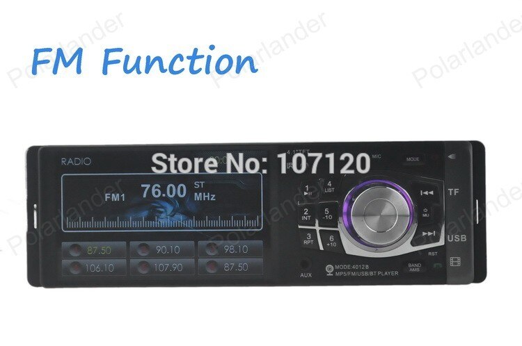 Autoradio 4.1 "TFT HD grand écran voiture Mp5 Radio Audio12V lecteur de voiture Autoradio 1 Din AUX In Radio FM USB/SD radio lecteur de cassettes
