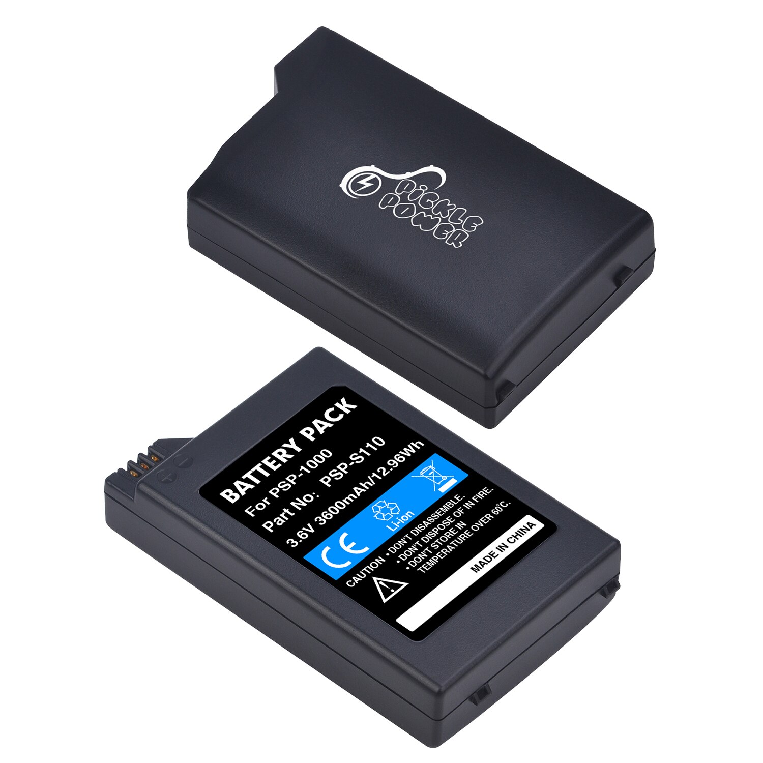 Pickle Power-Batería de 3600mAh para Sony PSP 1000 PSP-S110, Cargador USB LED para consola portátil Sony PSP 1000, PlayStation
