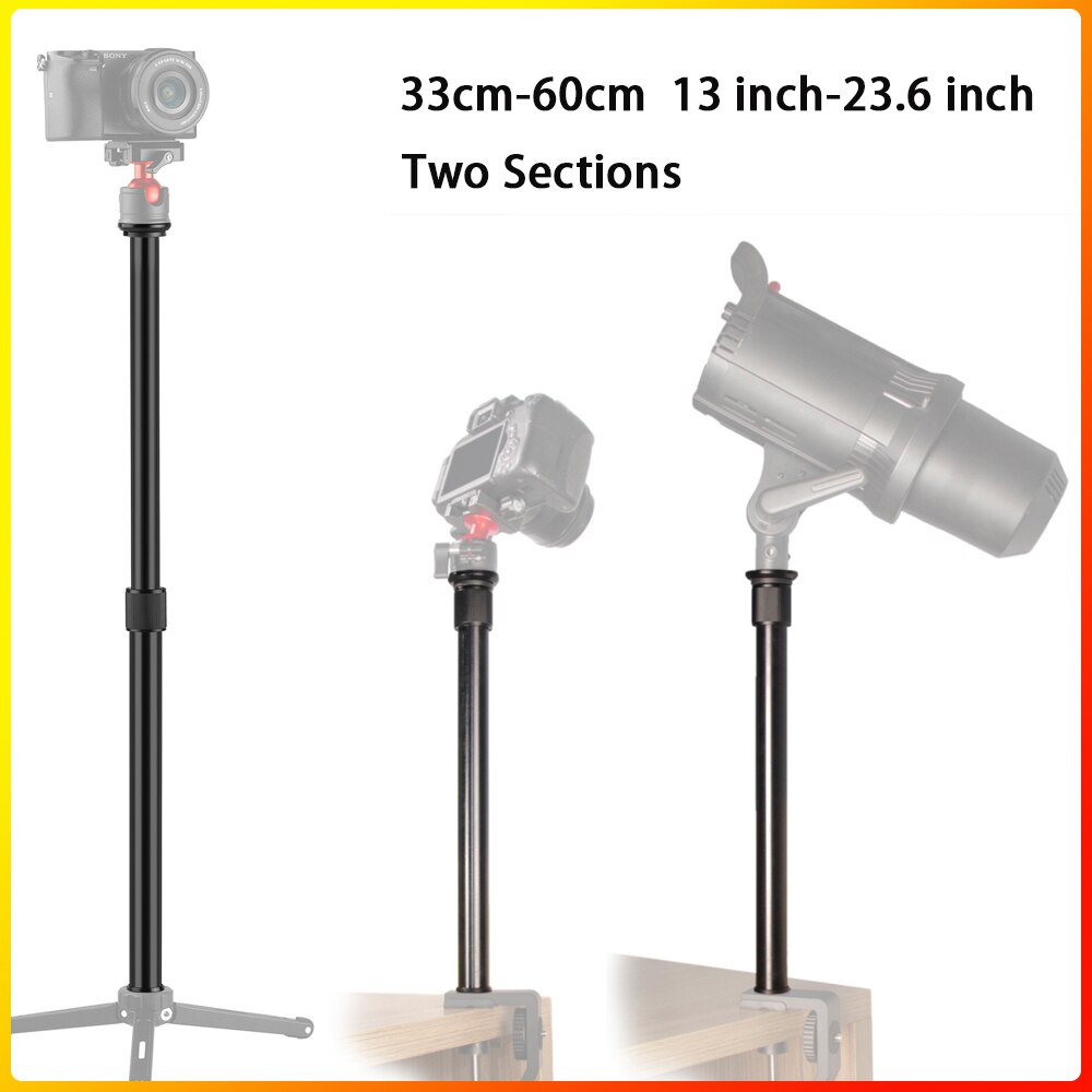 Abrazadera Universal para mesa de escritorio, montaje con trípode de 1/4 pulgadas, punta de rosca, extensión de tubo, poste para videocámara de cámara DSLR GoPro Phone