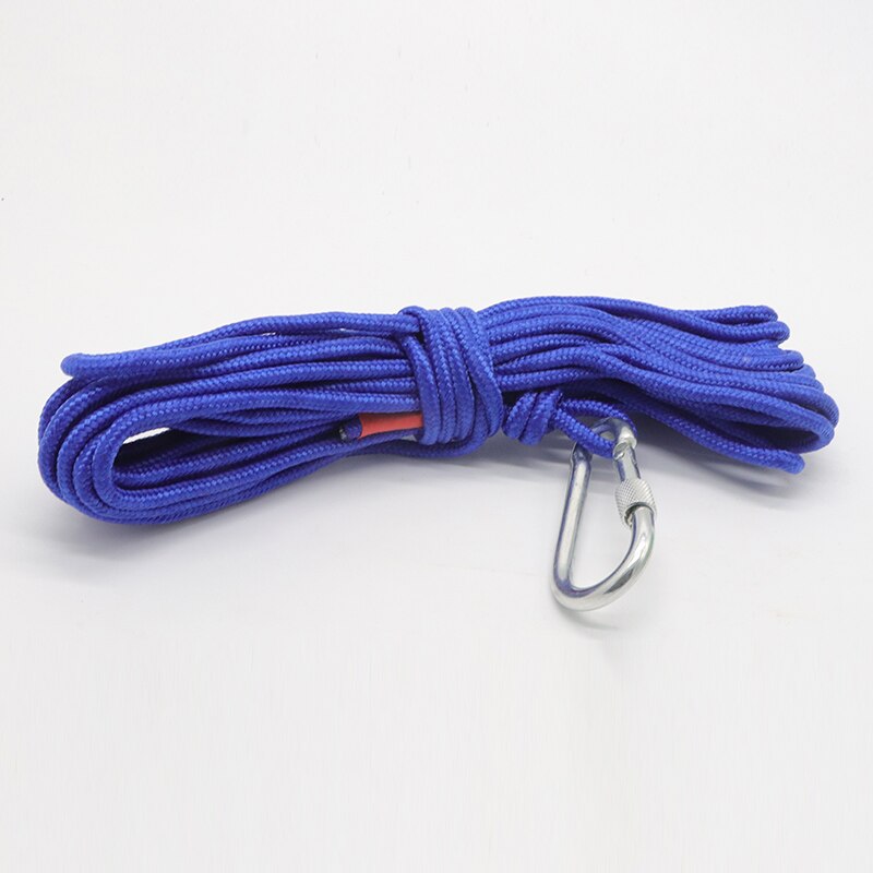 10M/20M Escape Touw Outdoor Klimmen Veiligheid Rescue Rivieren Salvage Touwen Met Karabijnhaak: Blue / 10 metres