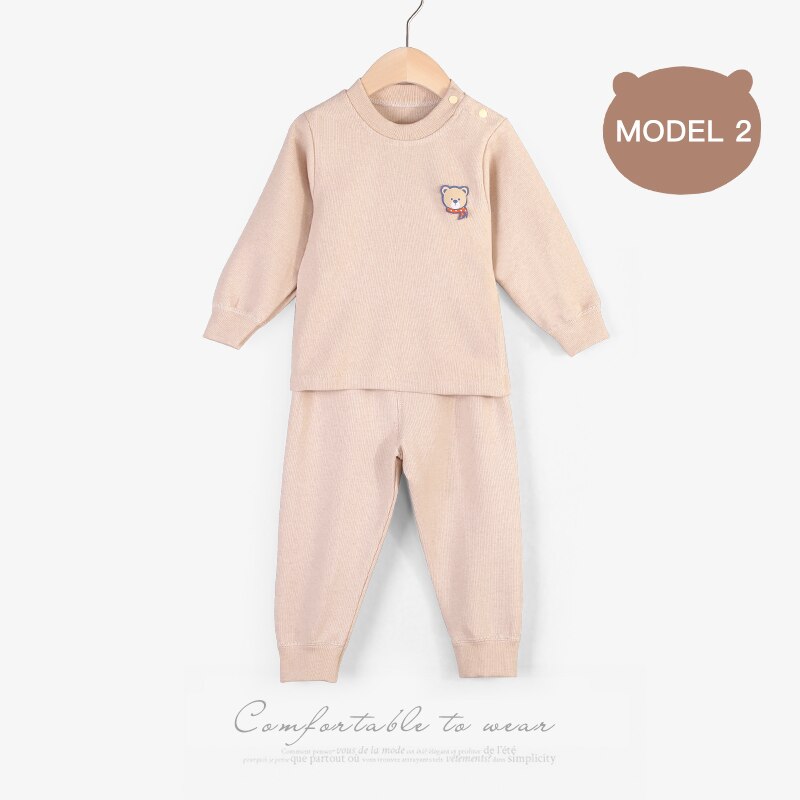 YATEMAO 2PCS/set Spring Fall Baby Clothes Newborn baby Clothing for Girls boys 0-12M: 9008 brown 80cm / 6M