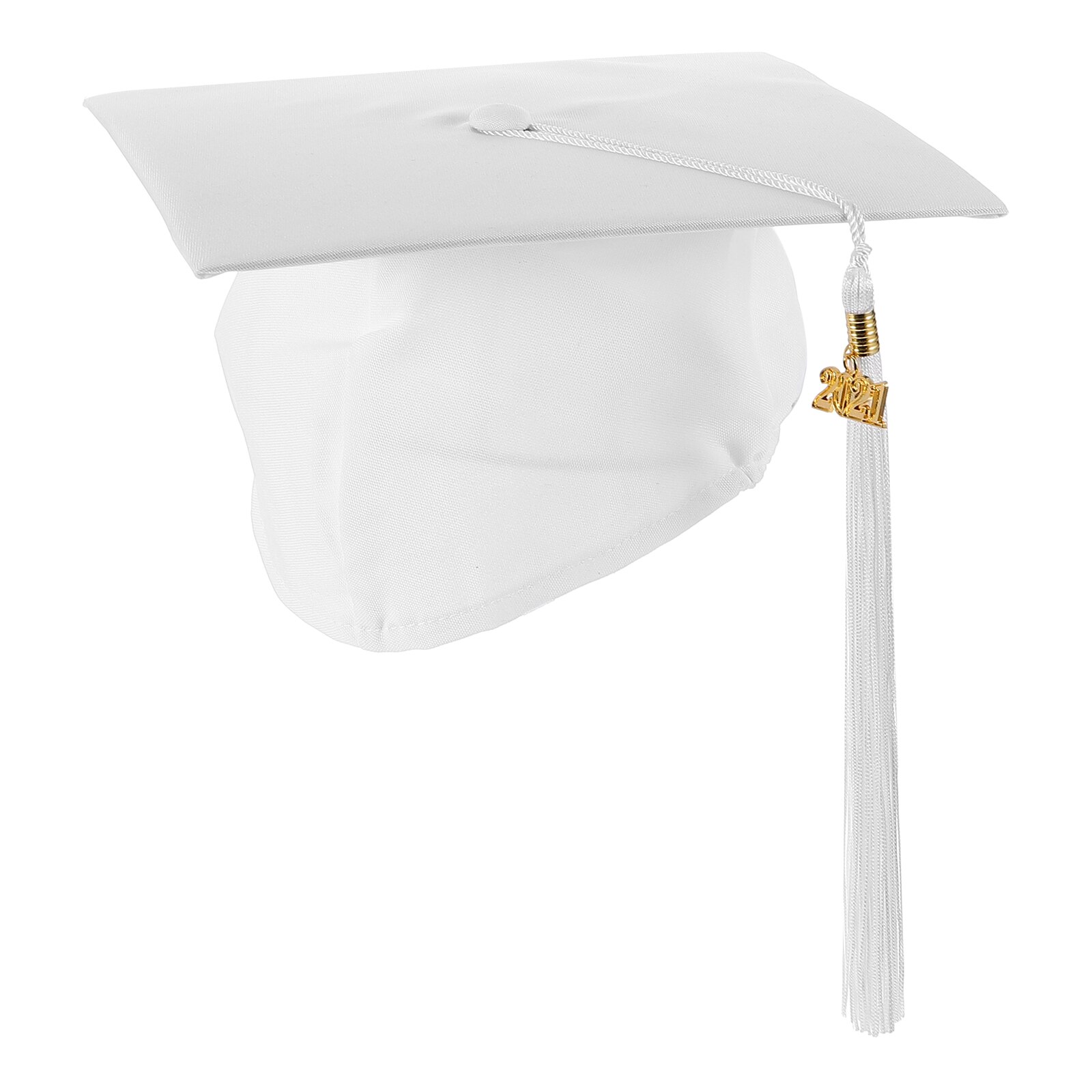 1 Pc Practical Graduation Cap Meaningful Bachelor Hat Headgear (Free Size): White