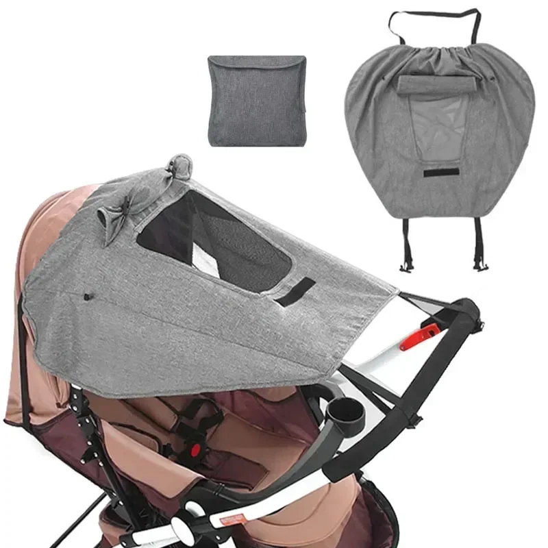 Bloques de sombra para cochecito de bebé, protección UV impermeable a prueba de viento, cubierta parasol, accesorios para actividades al aire libre, mosquitera para insectos