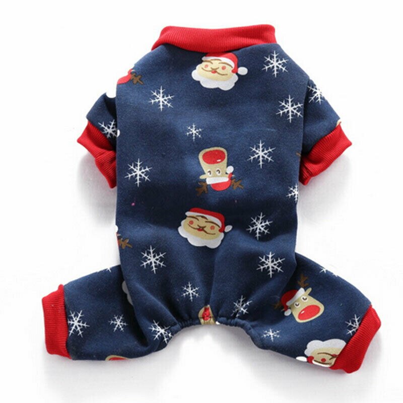 Pet Dog Christmas Clothes Xmas Dress-up Pet Costume Puppy Cat Jumpsuit Santa Poker Jacket Funny Pet Dog Apparel Clothing: C / XL