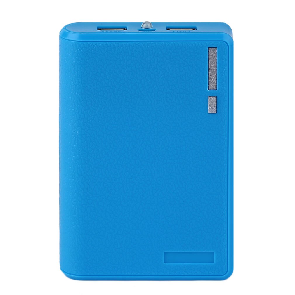 4 x 18650 DIY Battery Bank Portable Power Bank Shell Box Case DIY KIT Digital Power Bank Battery Storage Cases: blue