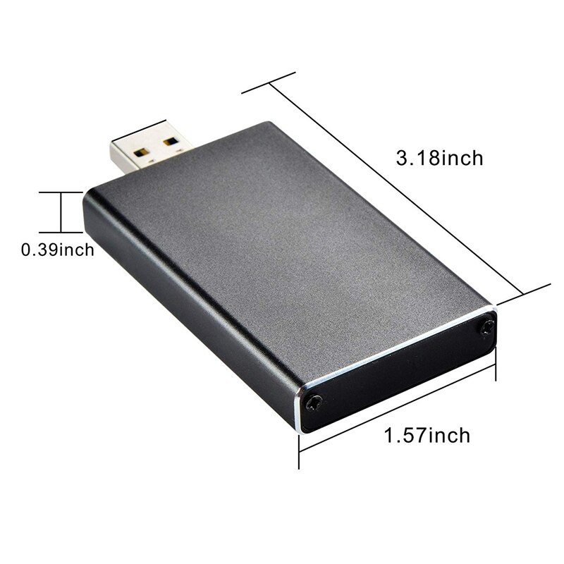 Usb3.0 To Msata Mini-Sata 30Mm x 50Mm Full Size Ssd Portable Hard Disk Driver External Enclosure