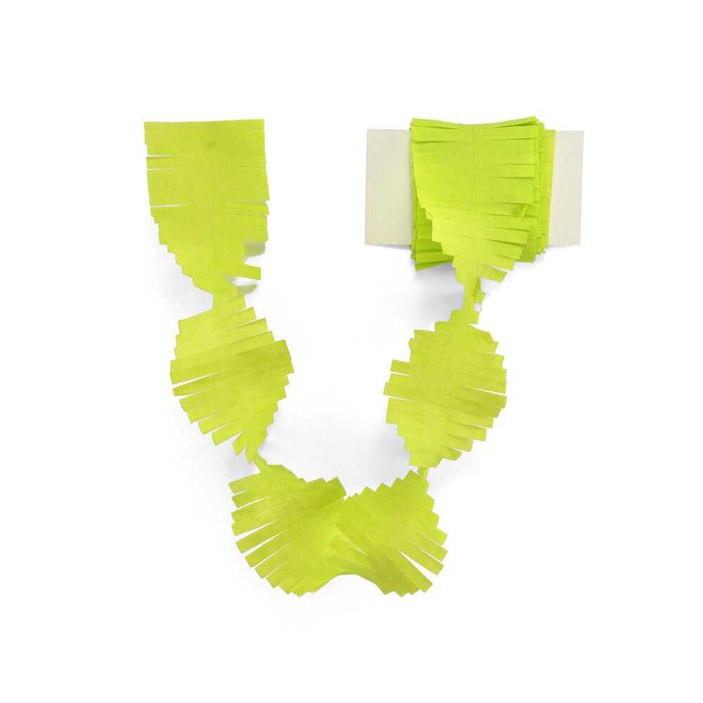 3M Fringed Party Streamers Tissue Paper Garland DIY Fringe Curtain Banners Photo Backdrop Wedding Birthday Shower Decoration: A15 Lime Green