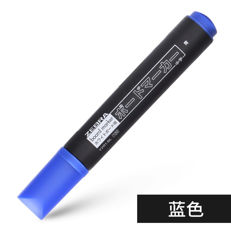 1 peça zebra 2.5mm caneta marcador apagável 1 peça escola quadro branco seco apagar marcadores azul preto vermelho material de escritório/yyr2: blue