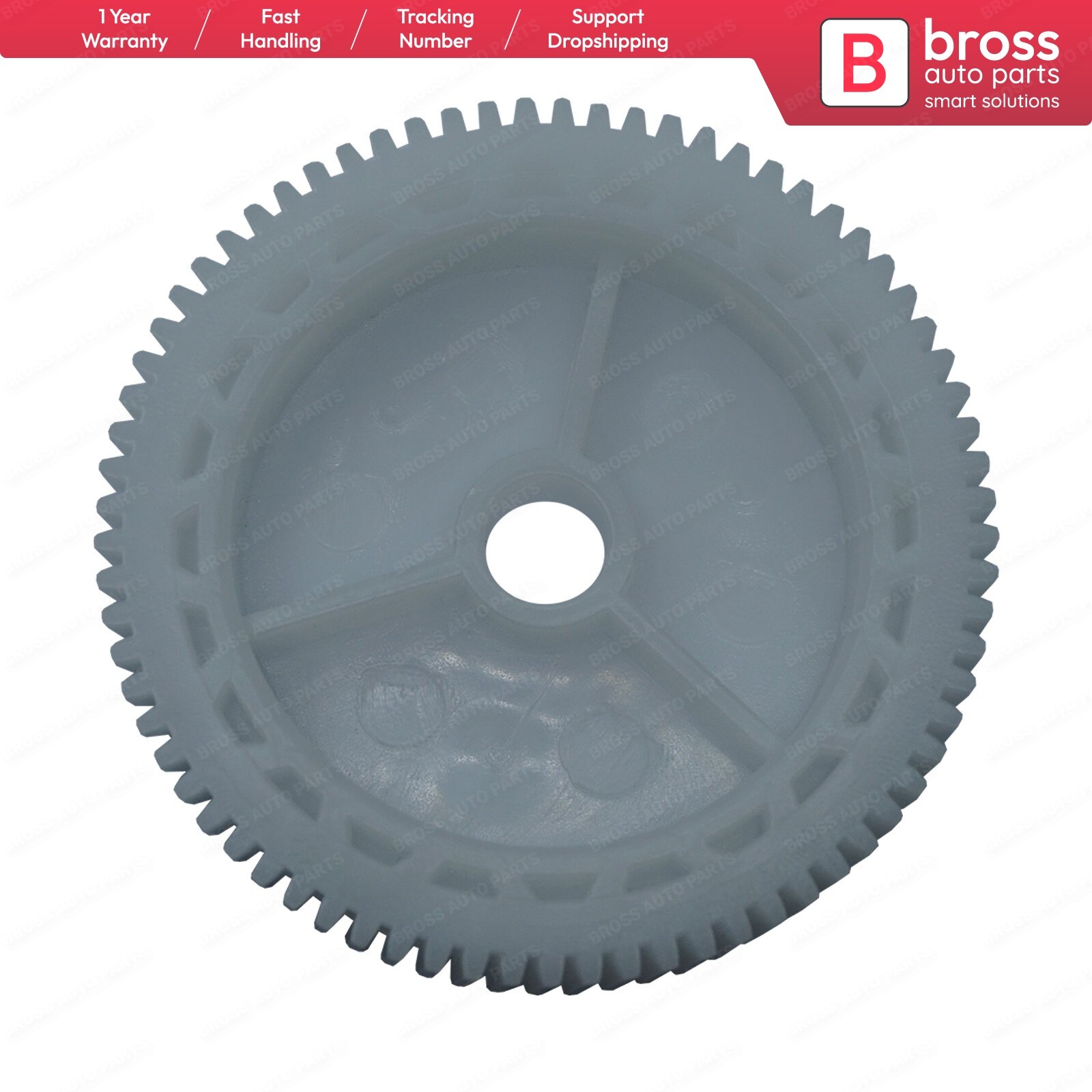 Bross BWR5272 Power Window Regulator Window Lifter Motor Roll Inner Gear for VW Passat B6 B7 Teeth Number: 73,Diameter: 61.40 mm