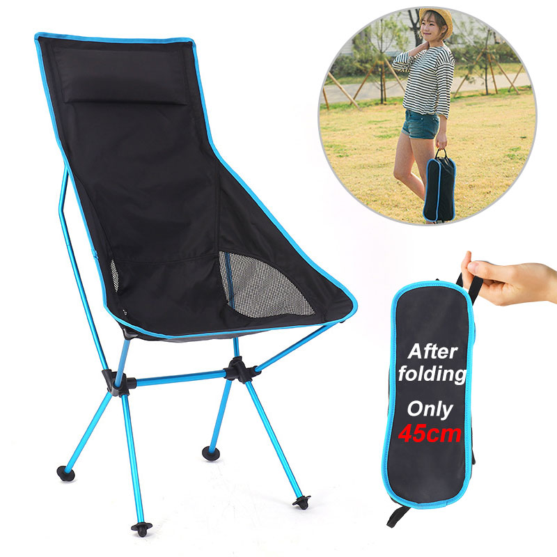 Portable Folding Chair Outdoor Camping Stoel Strand Vissen Max150kg Rugleuning Inklapbare Picknick Bbq Opvouwbare Dek Stoelen Wandelen