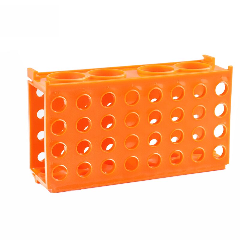 Plastic Test Tube Rack Centrifuge Tubes Rack Microtube Combo 4 Way Rack For Lab 0.5 / 1.5 / 1.8 / 10 / 15 / 50mL: Orange