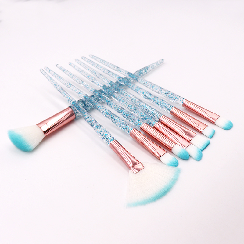 10pcs Diamond Makeup Brushes Set Crystal Brush Powder Blush Foundation Eyeshadow Brush Diamond Make up brush Kits maquiagem