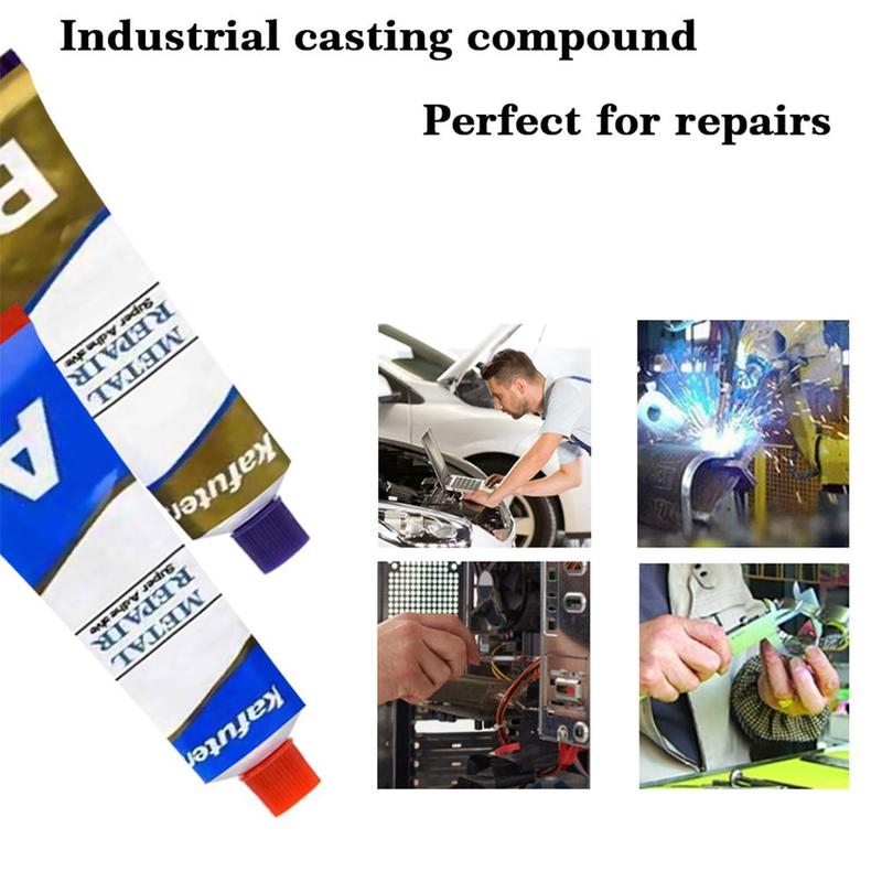 50g Heat Resistance Cold Weld Metal Repair Paste Double pipe casting agent A&B Adhesive Gel Strong Adhesive Gel Industrial