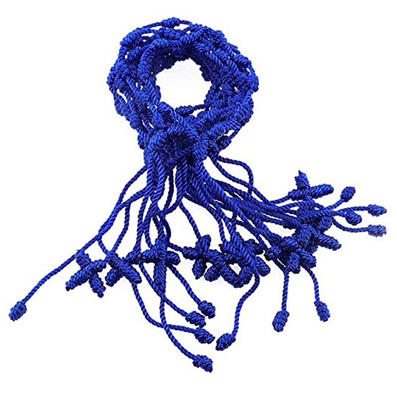 12Pcs Adjustable Kabbalah 7 Knot String Cross Bracelet Good Luck Tibet Bracelet B36D