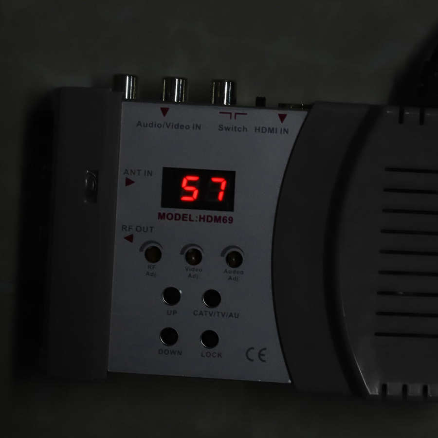 HDM69 Digital RF Modulator AV to RF Converter VHF UHF PAL Standard Portable Modulator wireless Support-HDMI Transmitter Receive