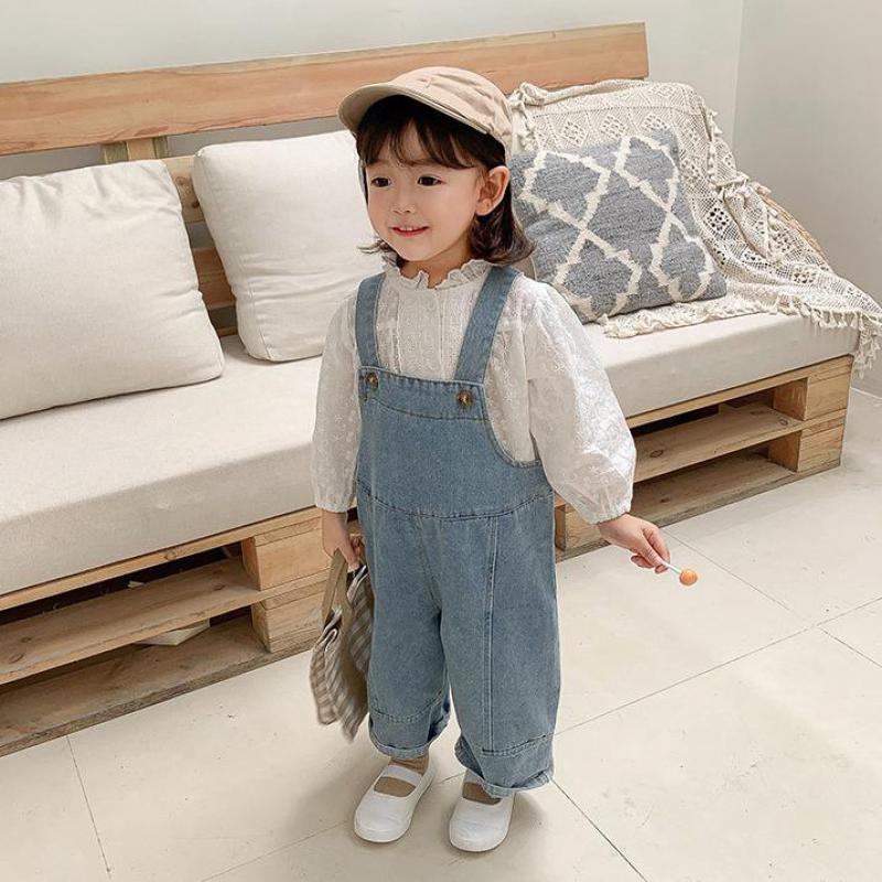 Garçons mignons filles salopette en Denim en vrac enfants pantalons en Denim décontractés pantalons enfants salopette en Denim