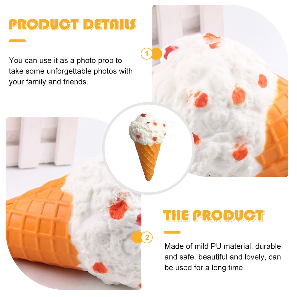 Torch Ice Cream PU Squish Ice Cream Imitation Squeeze Ice-cream Model