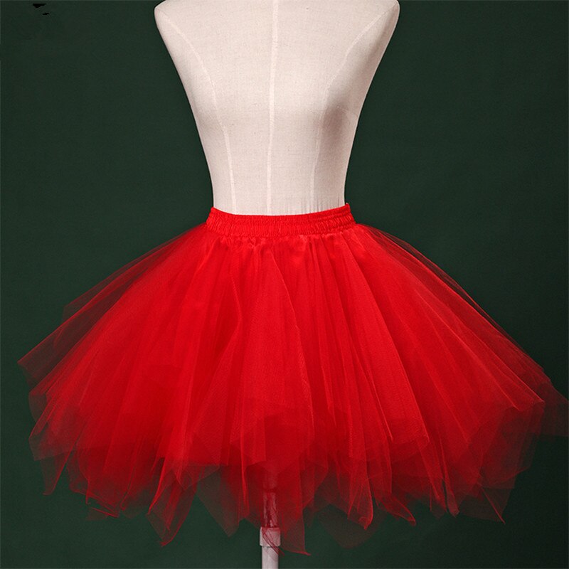 White Short Petticoat Tulle Crinoline Underskirt For Girl Wedding Accessories Ballet Petticoat