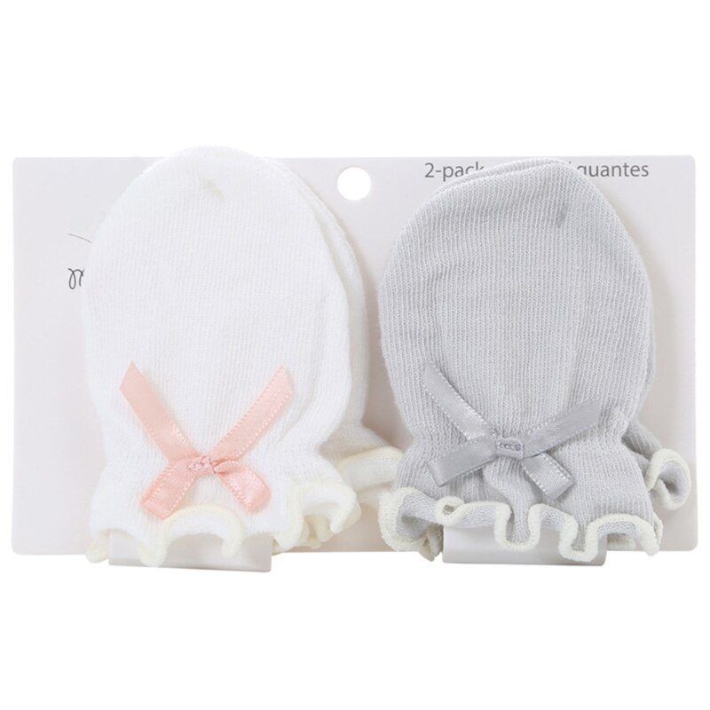 2 Pairs Baby Anti Krassen Zachte Handschoenen Pasgeboren Bescherming Gezicht Scratch Mittens Baby Handguard