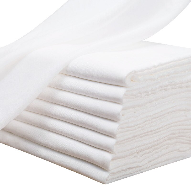 Double layer Pure cotton white gauze cloth Baby saliva towel diaper cotton fabric Food grademedical fabric 100% Cotton