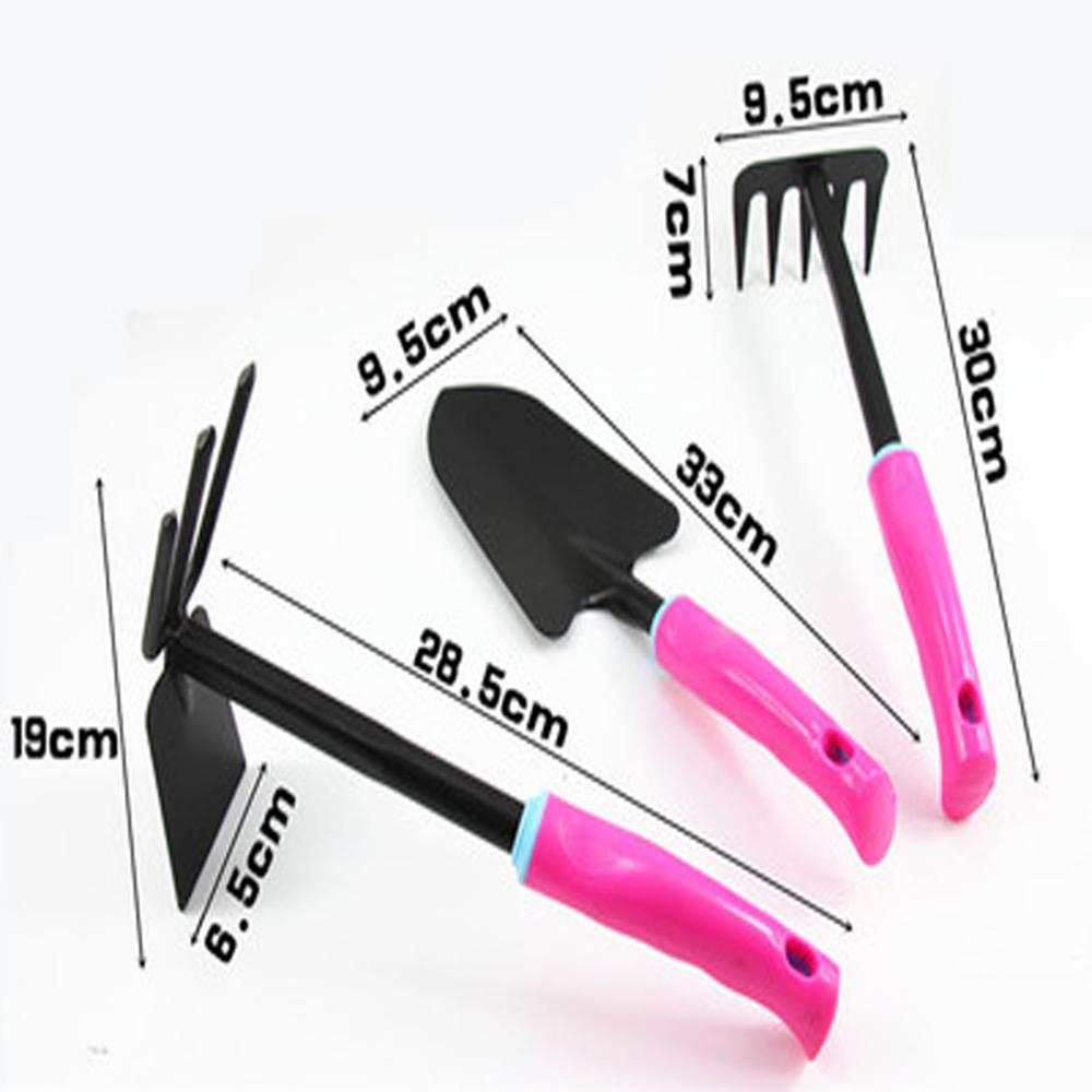 Outils de jardin kit jardin parc taille pelle pelle râteau houe petite houe râteau balcon potager plantation desserrer sol jardin outils à main.: Rose