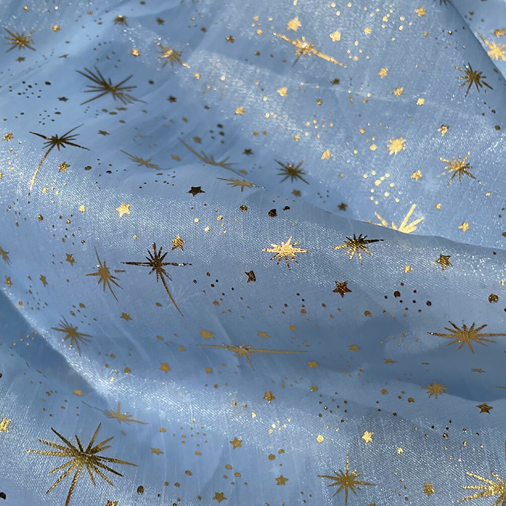 Glitter skinnende crepe organza stof bronzing tyl mesh stof til kvinde bluse festkjole i metermål: 8