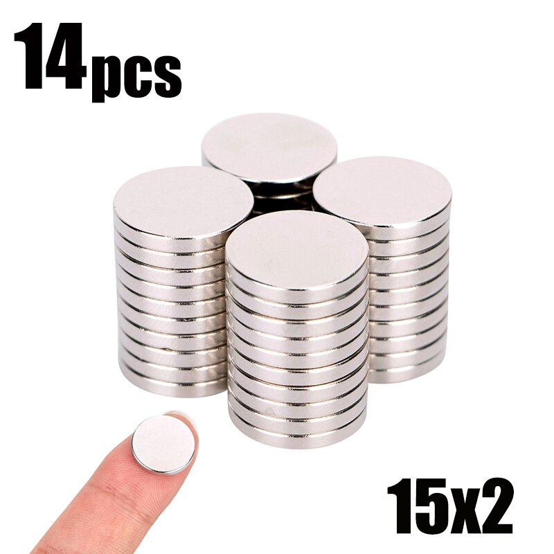 10 20Stck 18x2 18x3 18x4 15x2 12x2mm Runde neodym Starke Neodym Magnet Magne Selten Erde Neodym Starke Magnete Magnet: (15x2)14Stck
