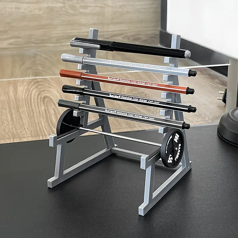 Kreativer Langhantel-Stifthalter mit Fitness-Thema, Fitness-Stifthalter, perfektes für Fitness-Enthusiasten, Gewichtheber