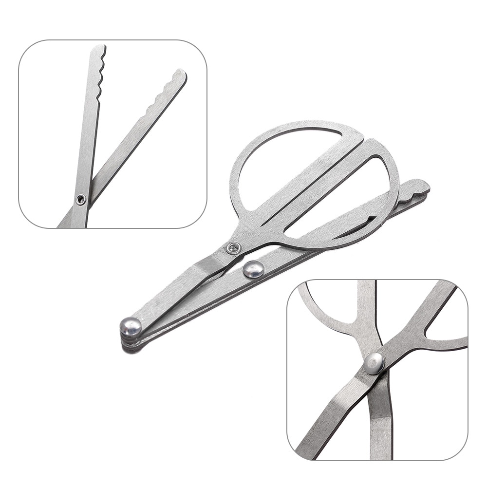 Lixada-Pinzas plegables para estufa de leña, grabador de troncos, pinza de barbacoa para Picnic, herramienta para exteriores, senderismo, viaje, Picnic, equipo de Camping
