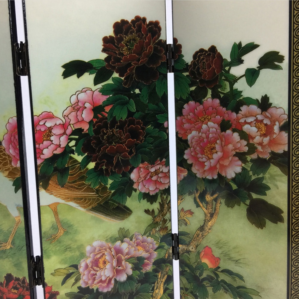 De Madera de 6-Panel Pavo Real pantalla divisoria de sala de partición plegables escritorio DecorFeatures Pavo Real bonito patrón lindo clásico
