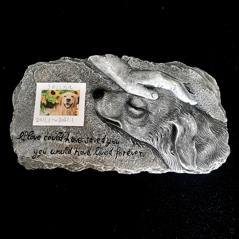 Huisdier Gedenkteken Grafsteen Tuin Achtertuin Grafsteen Hond Gedenkteken Grafsteen Huisdier Grafsteen Memorial Stenen Tuin Dierlijke Standbeeld