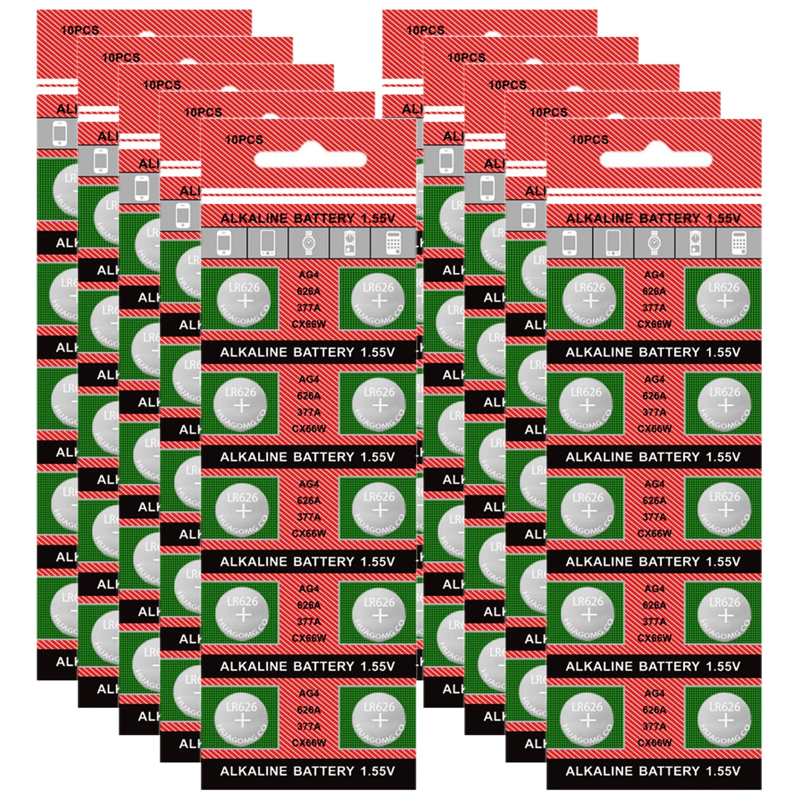 10-200 Stücke AG4/LR626 1,5 V Knopfbatterien SR626SW 377 377A 376 LR66 177 Münzen Zelle Alkaline Batterie für Uhren Spielzeug Kein Mercury