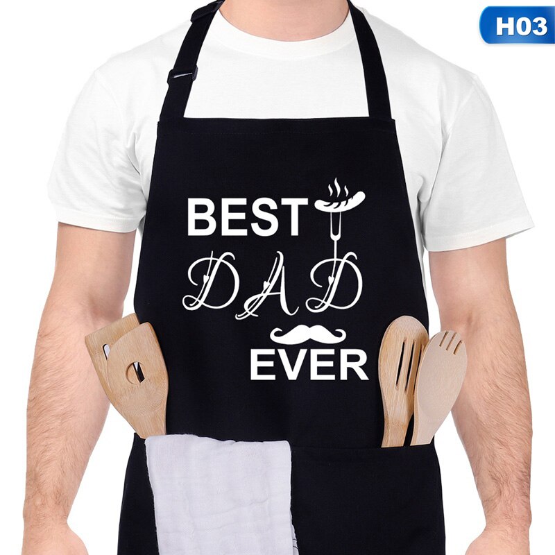 Beste Vati Immer Schürze Lustige für Vater der Schild Erwachsene Lätzchen Hause Kochen Backen Kaffee Einkaufen Reinigung Schürzen Küche zubehör