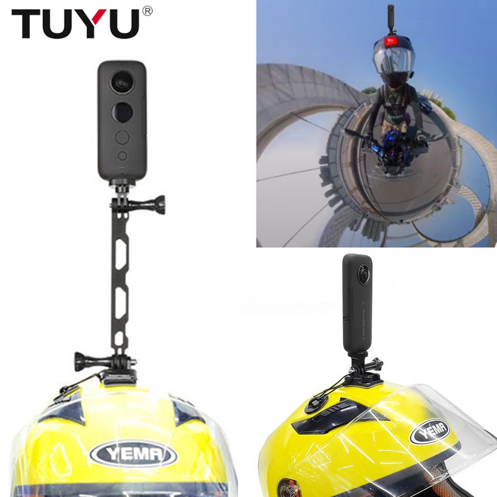 Tuyu motorsykkel ekstremsport brakett hjelm montering tilbehør til insta 360 en x og ett panorama handling kamera