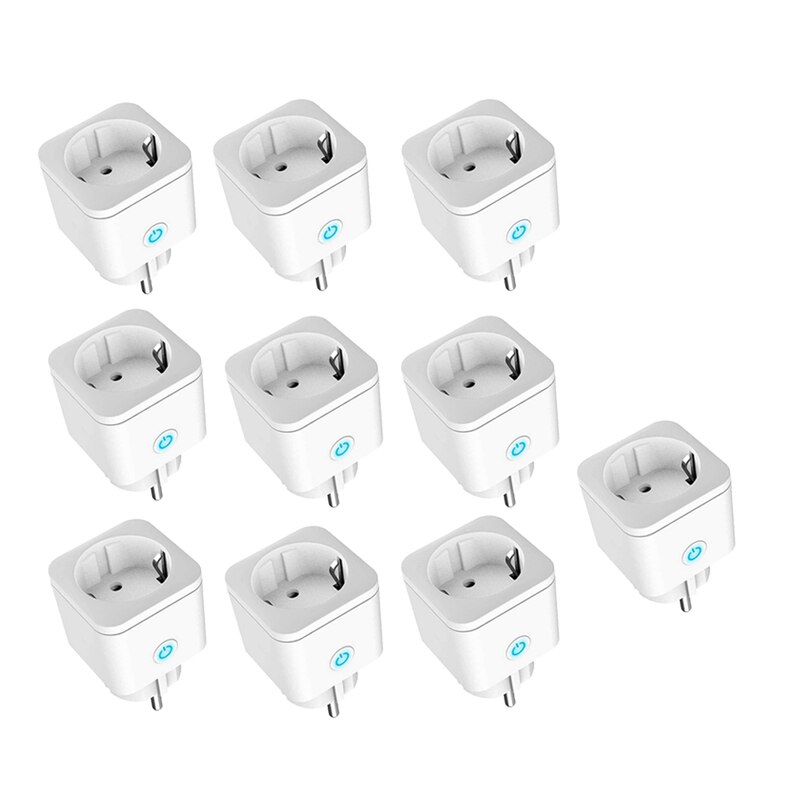 Smart Wifi Plug Adapter 16A Eu Remote Voice Control Power Monitor Stopcontact Timing Functie Werk Met Alexa Google Thuis tuya