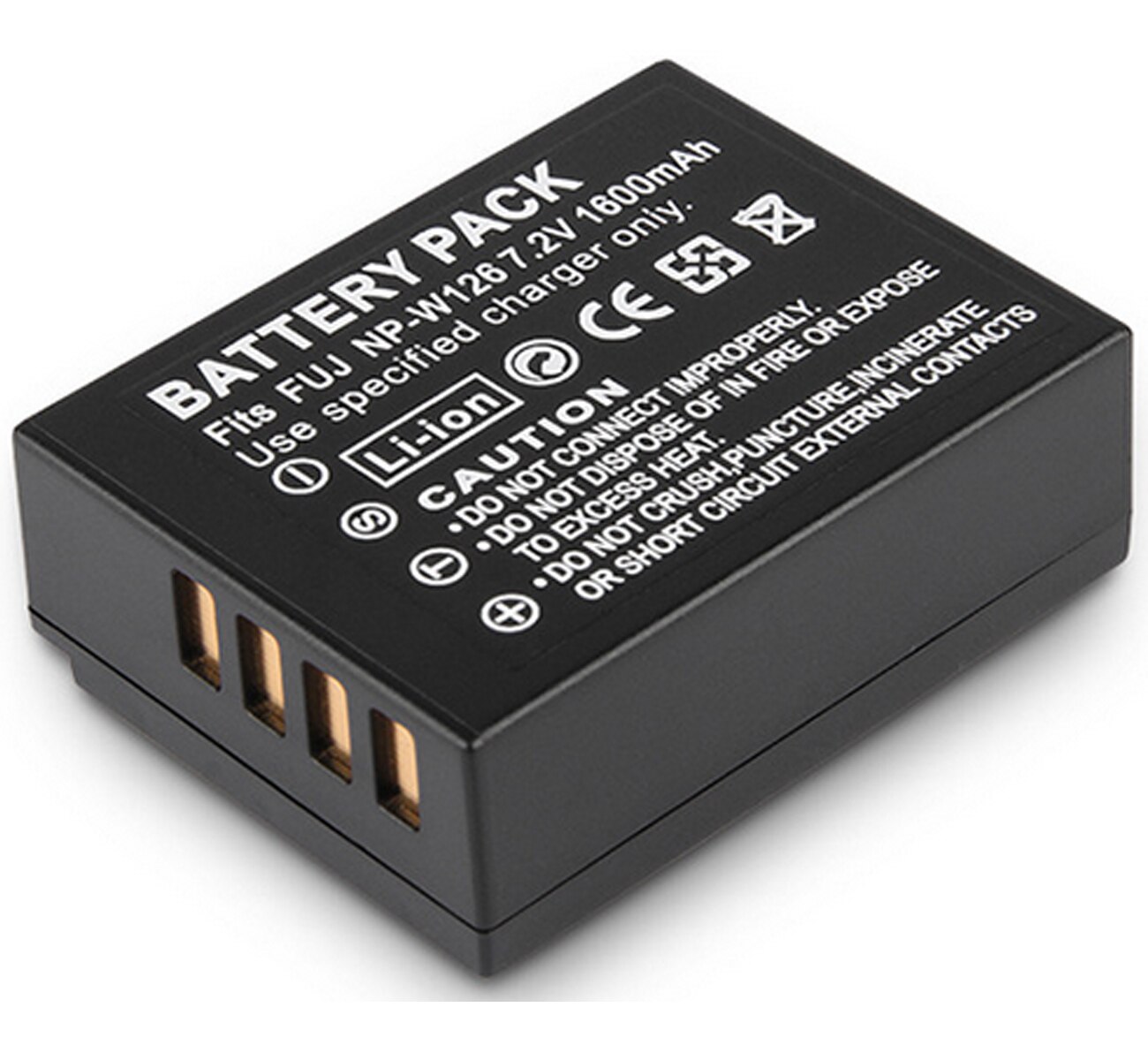 Batterie (paquet de 2) + LCD USB double chargeur pour Fujifilm NP-W126, NPW126, NP-W126S, NPW126S, NP-W Lithium-ion Rechargeable 126S: 1x NP-W126 Battery
