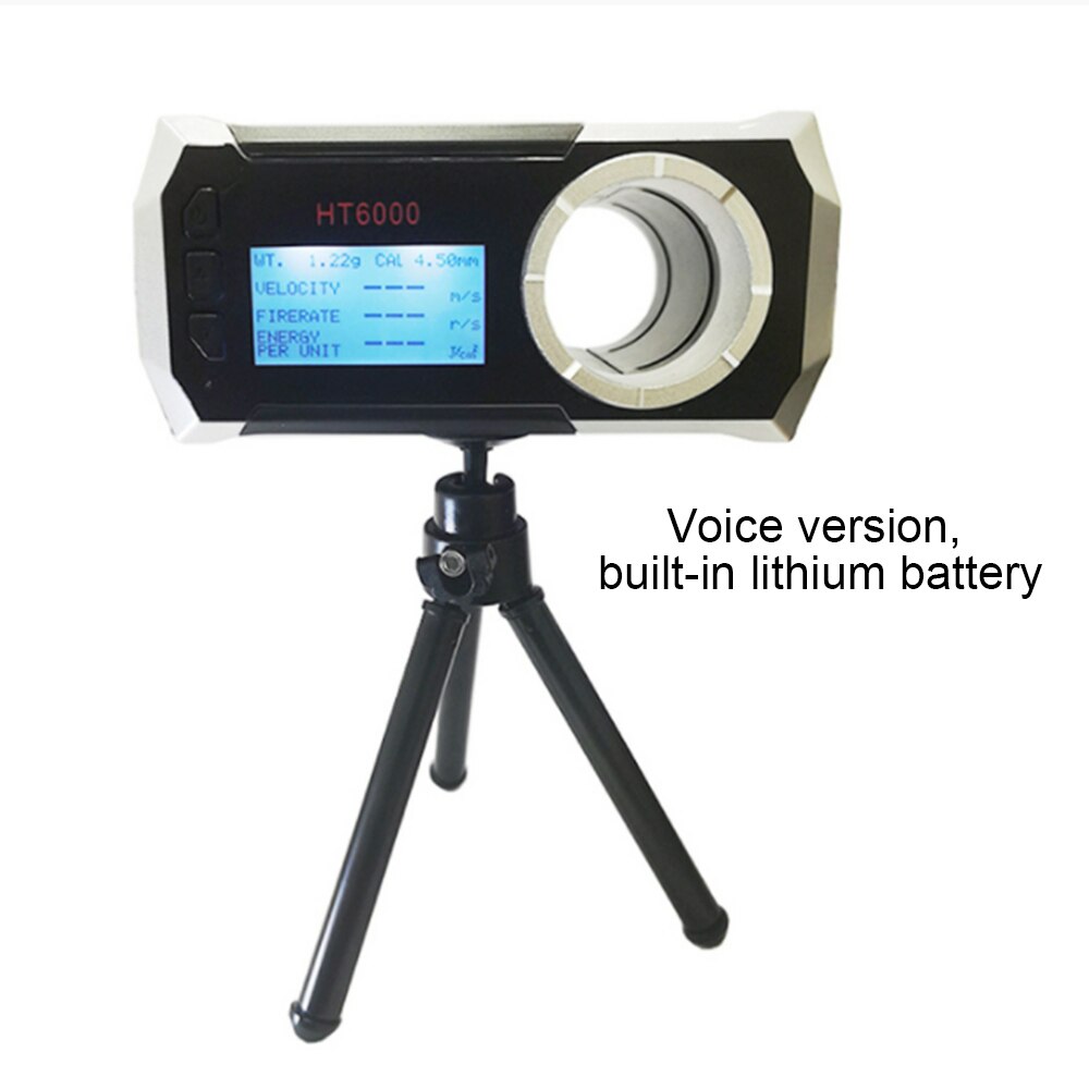 Bullet Firing Speed Shooting Speed Meter Ball Velocity Energy Measurement Shooting Chronograph Smart Bullet Speed Tester HT6000: Voice version
