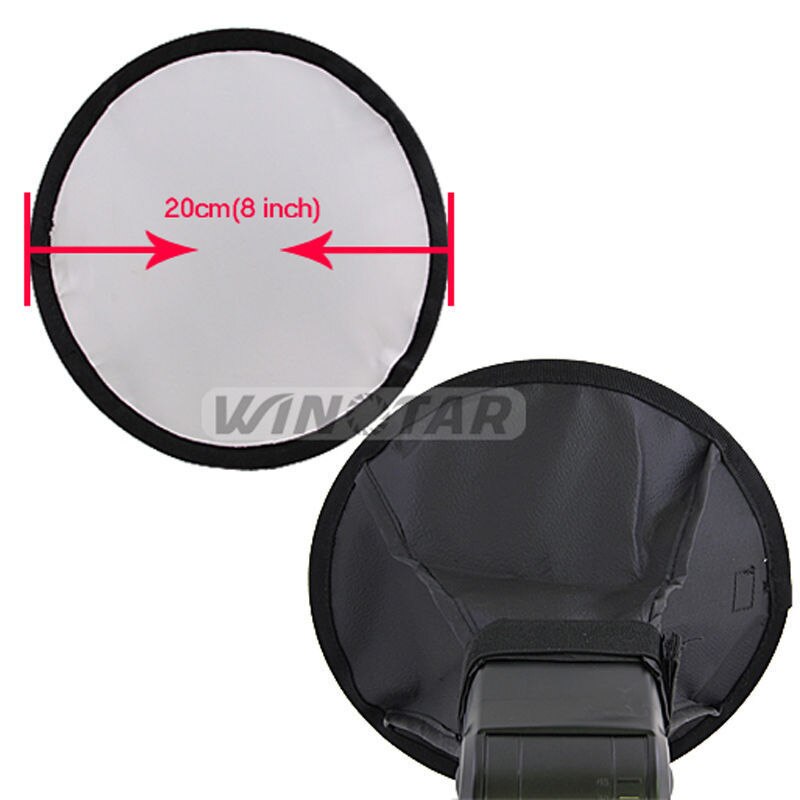 8 pulgadas 20cm ronda difusor de Soft Box para flash para Canon Nikon sony Pentax GODOX TT685 TT600 Pixel VILTROX JY-680A YONGNUO Speedligh