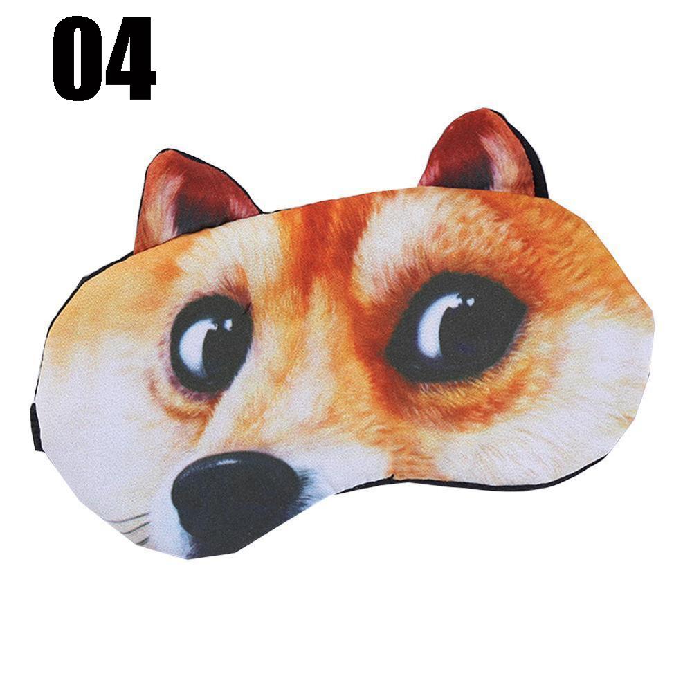 Cute Cat Sleep Mask Eye Mask Eyeshade Cover Shade Natural Sleeping Eye Patch Women Men Soft Portable Blindfold Travel Eyepatch: 04