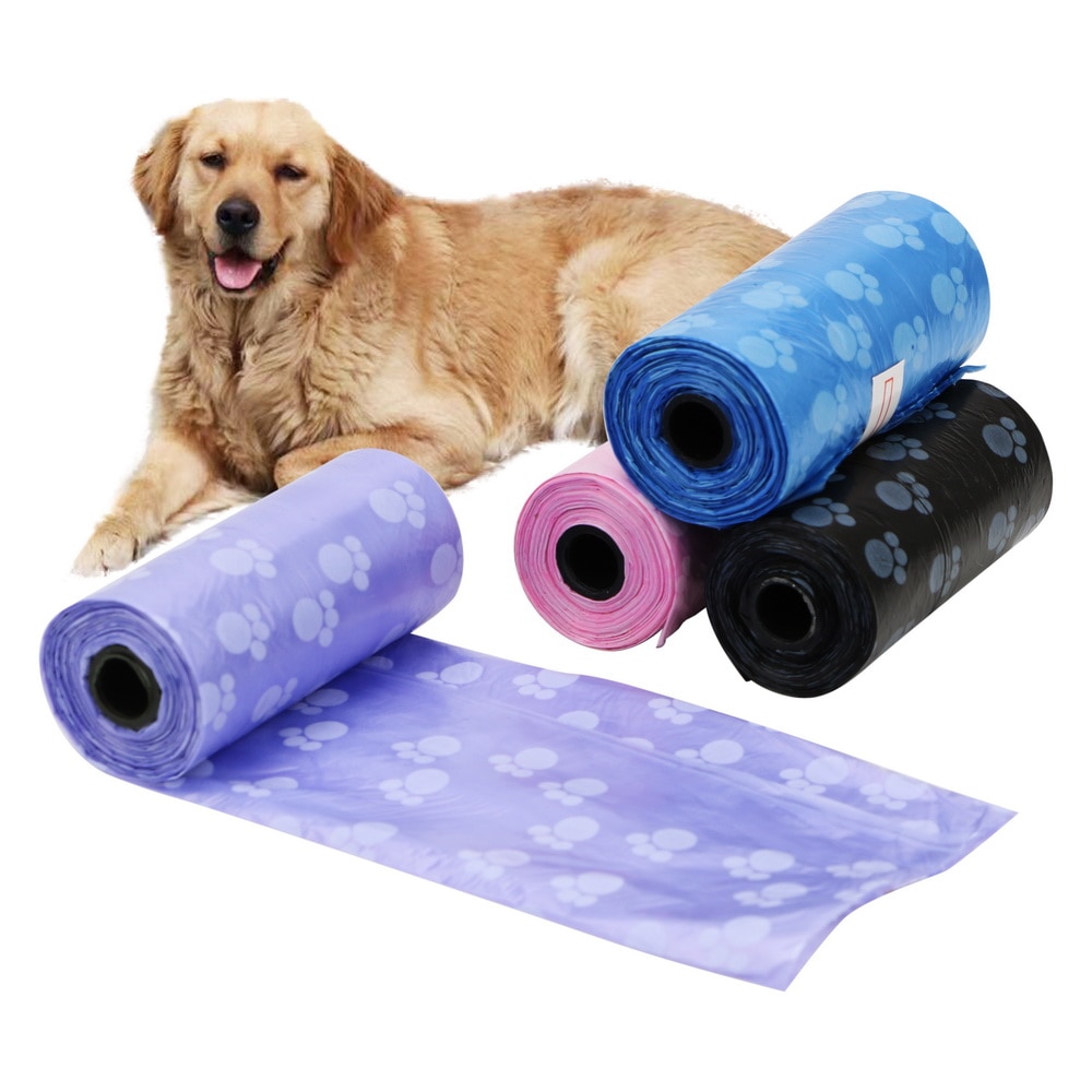 2 Rolls 30 Pcs Cat Dog Poop Bags Home Clean Refill Garbage Bag Degradable Outdoor Pet Waste Clean Poop Bags Printing Pet Supply