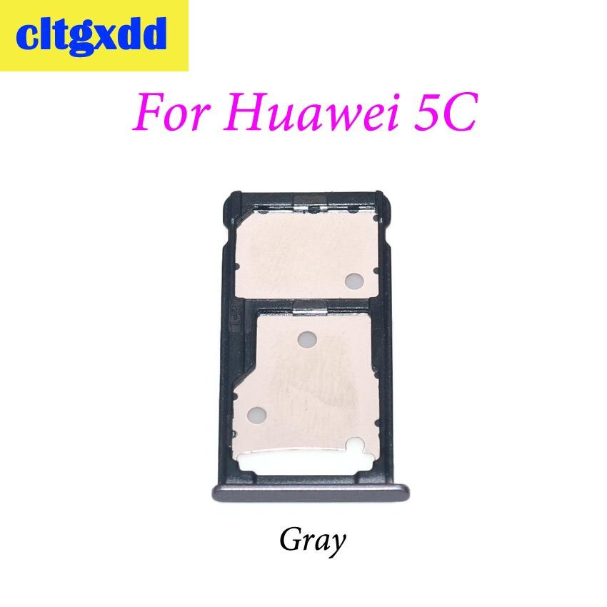 cltgxdd SIM Card Tray + Nano SIM & Micro SD For Huawei Honor 5C 5X 6X SIM Card Reader Tray Holder Slot Replacement Parts: For Huawei 5C Gray