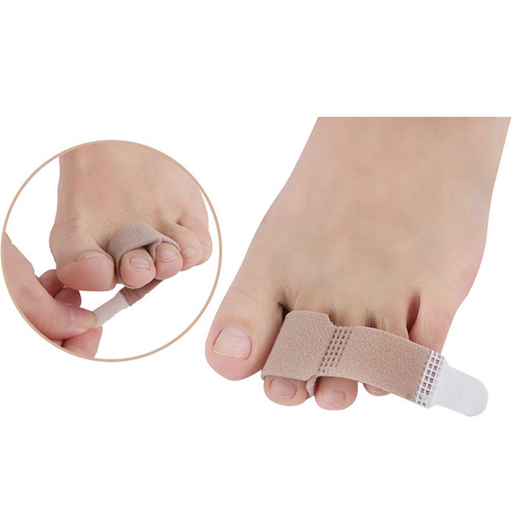 1 stk tå finger rettetang hammer tå hallux valgus korrektor bandasje tå separator skinne wraps fotpleieutstyr: 5 stk