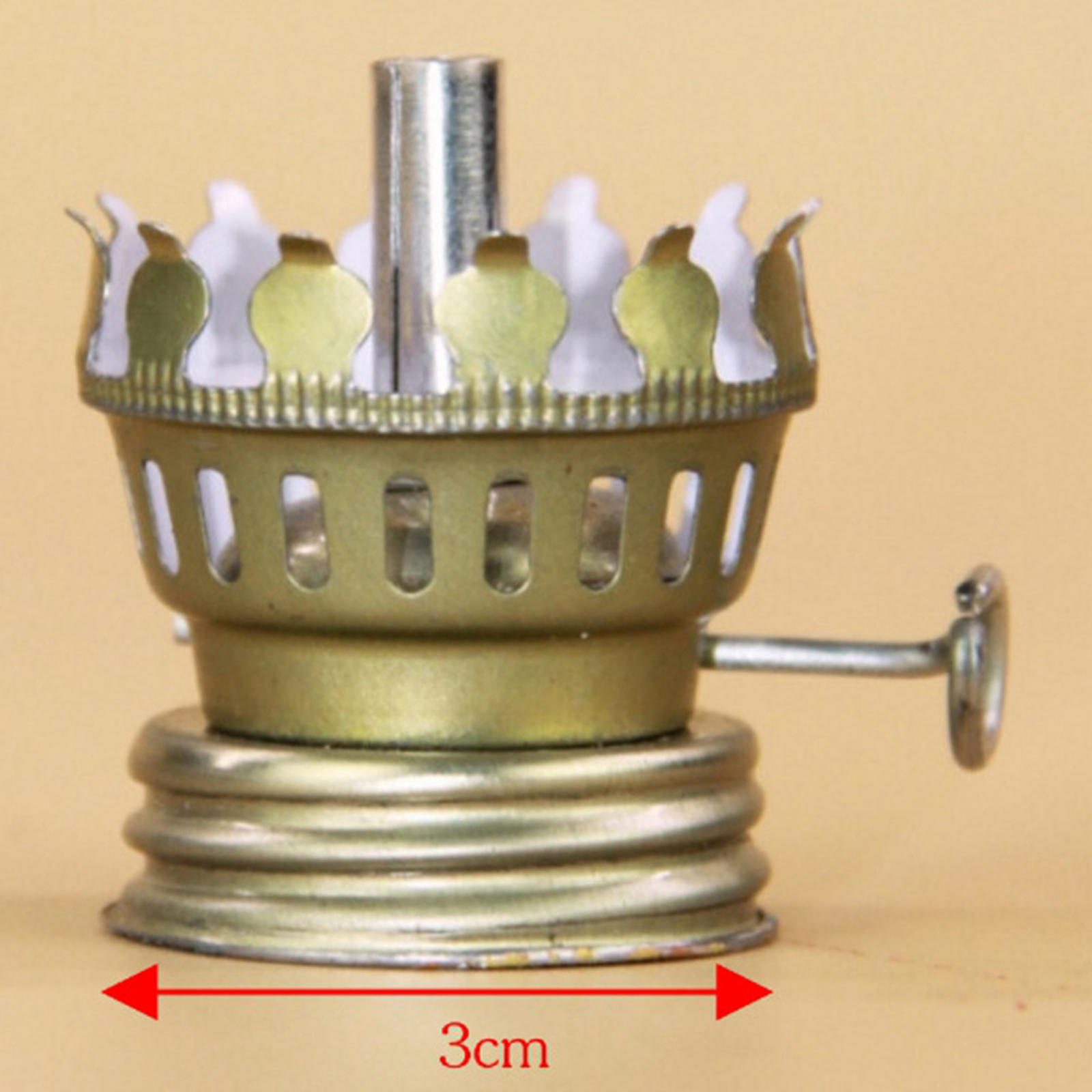 Oil Lamp Replacement Burner Oil Lamp Chimney Holder for Retro Style Oil Lamp Desktop Oil Light Burner Holder Adjustable: Light Grey