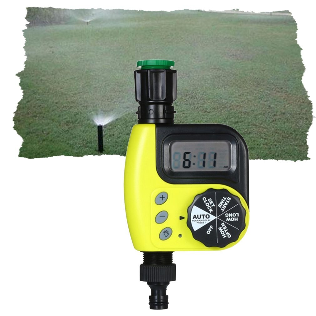 Automatic Digital Garden Water Timer Irrigation System Controller and Extendable Water Hose with SPRAY GUN