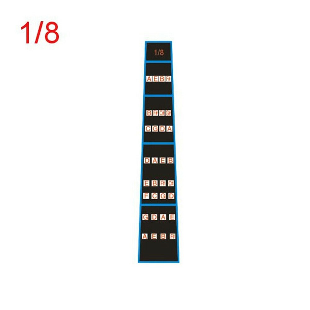 1/8-4/4 Practice Beginners Violin Fiddle Educational Finger Guide Fingerboard Sticker Label Intonation Chart Music Tools Fretboa: 1